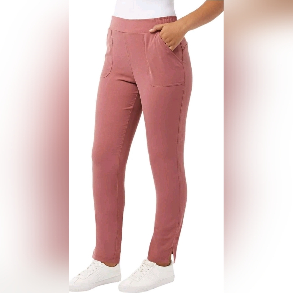 32 Degrees ColdWomen's Twill Pant,  Size M Dusty Pink Color Lightweight Summer